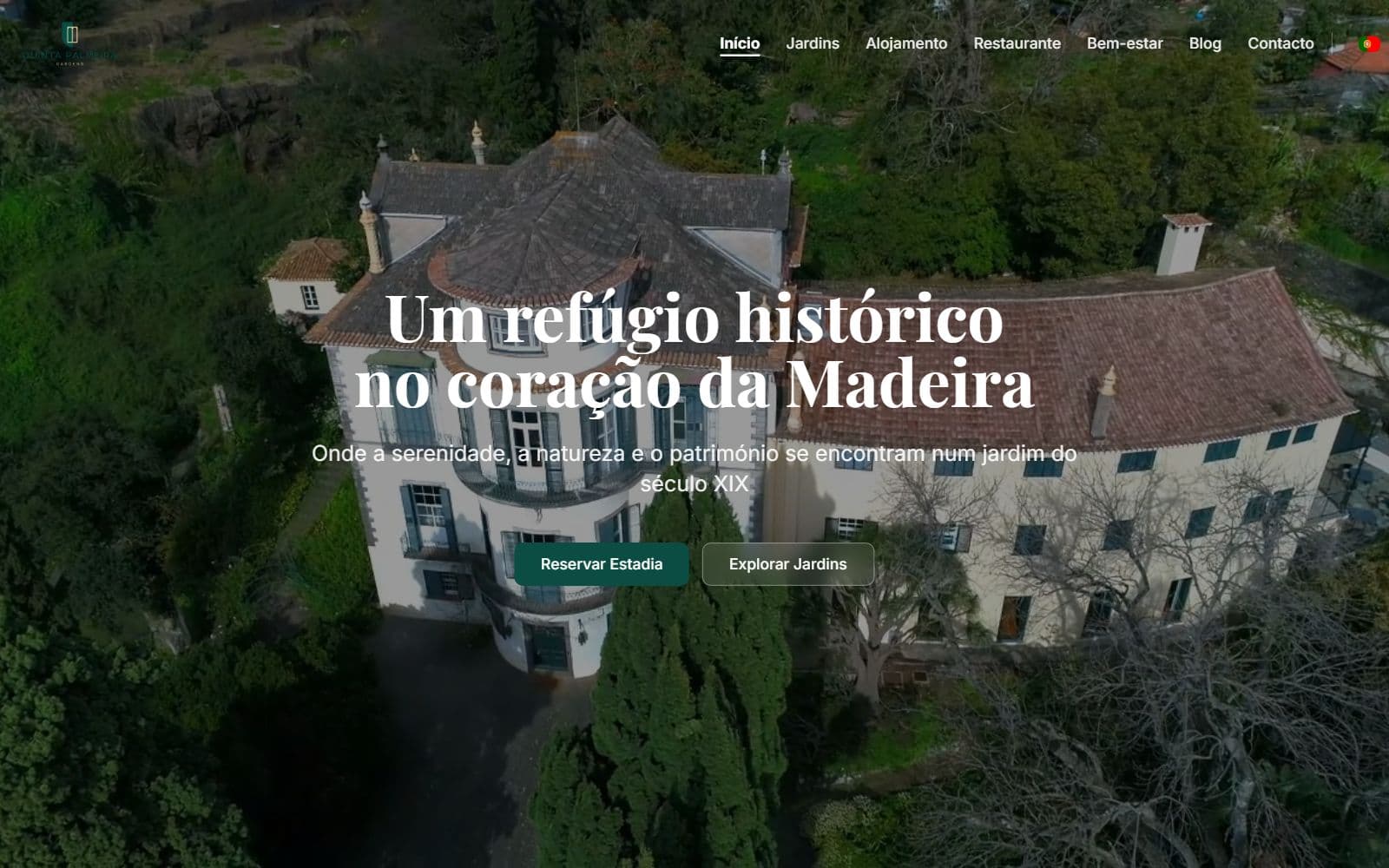 Capture du site Quinta Palmeira Gardens