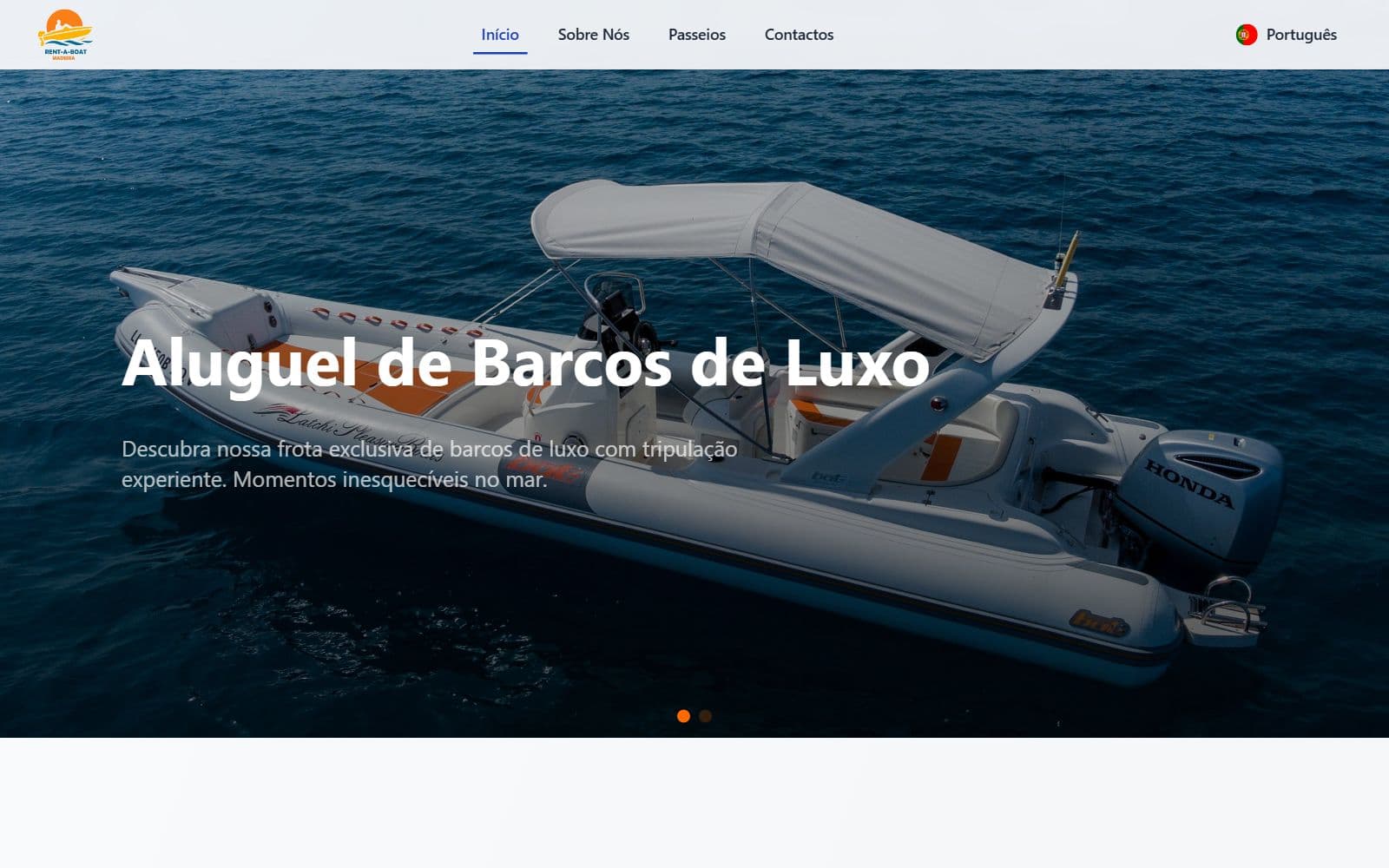 Capture du site Rent A Boat Madeira